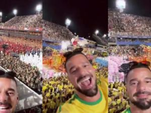 Ricky Martin sorprendió con su presencia en los carnavales en Río de Janeiro