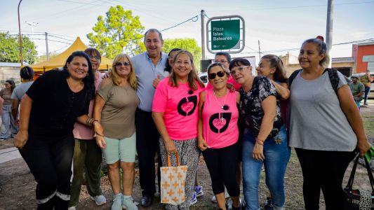 Inauguraron la puesta en valor la Plaza Islas Baleares en Santa Rita II