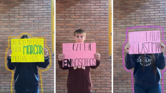 San Cristóbal: alumnos impulsan campaña contra amenazas de tiroteos en escuelas