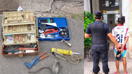Detuvieron a un joven por robar herramientas tras saltar un tapial