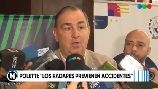 Poletti defendió los radares: “Previenen accidentes y bajan la velocidad”