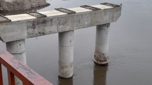 Detectaron una falla en una de las columnas del Nuevo Puente Carretero