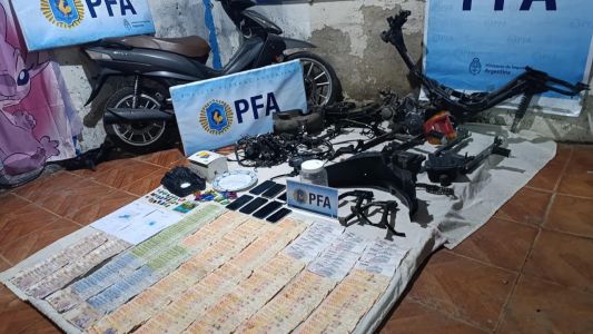 Desbarataron un kiosco de drogas y venta de autopartes robadas en Santa Rosa de Lima