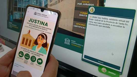 Cómo funciona "Justina", el chatbot de la Corte Suprema de Justicia de Santa Fe