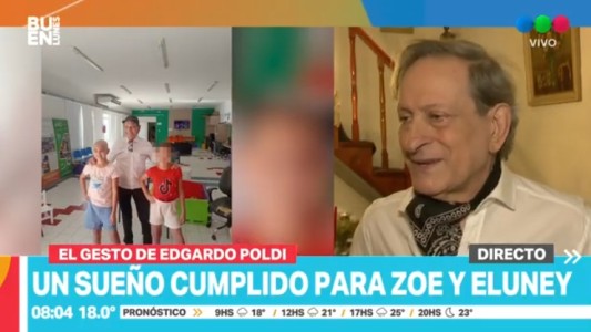 Edgardo Poldi cumplió el sueño de dos pequeñas pacientes oncológicas