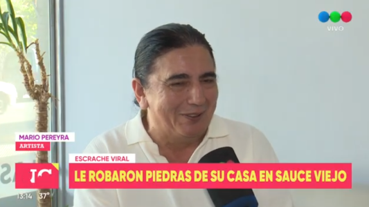 Mario Pereyra habló tras el insólito robo en su casa de Sauce Viejo: "No es por la piedra en sí, sino por la impunidad"
