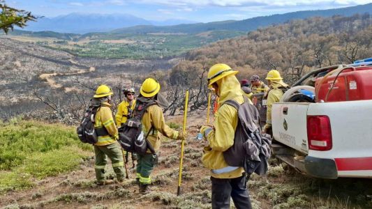 Regresaron los 30 brigadistas santafesinos que colaboraron en el control de los incendios en Chubut