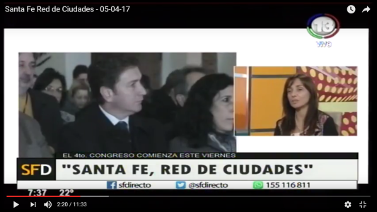 Se realizará el 4º Congreso y la 1º Feria Provincial “Santa Fe Red de Ciudades”