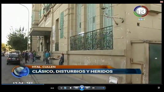 CLÁSICO, DISTURBIOS Y HERIDOS