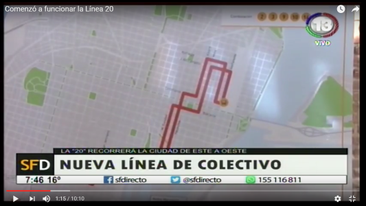 Comenzó a funcionar la Línea 20