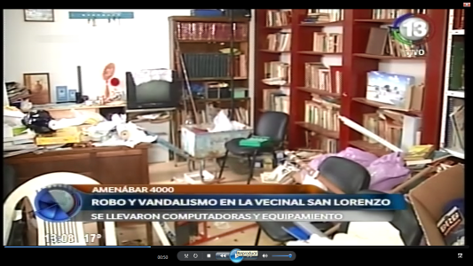 ROBO Y VANDALISMO EN LA VECINAL SAN LORENZO