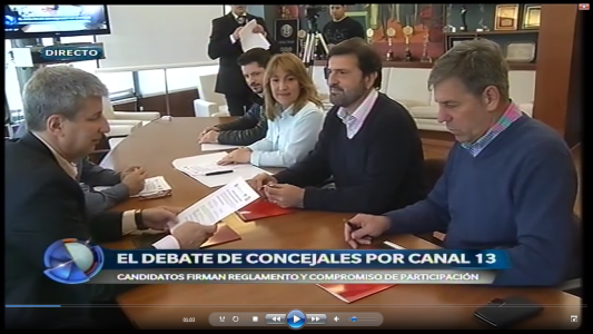 DEBATE DE CANDIDATOS A CONCEJAL SANTA FE 2017, POR CANAL 13