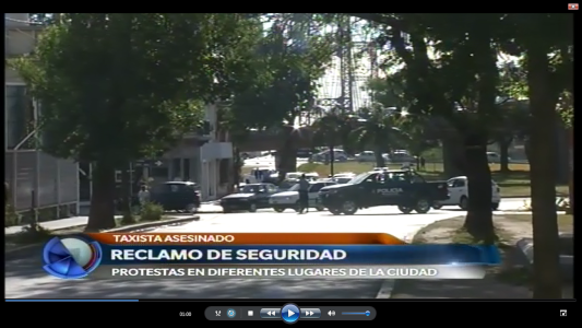 TAXISTA ASESINADO: PROTESTAS Y CORTES