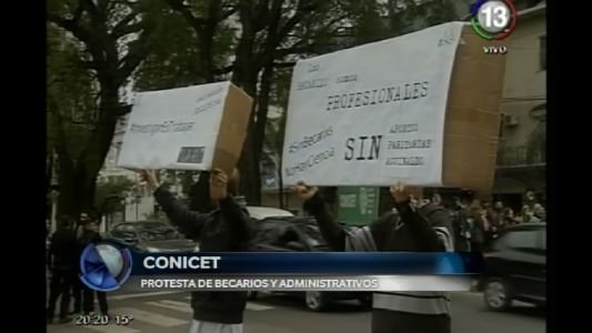 PROTESTA DE BECARIOS DEL CONICET