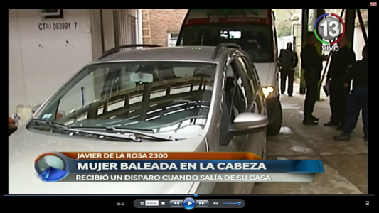 MUJER BALEADA EN LA CABEZA