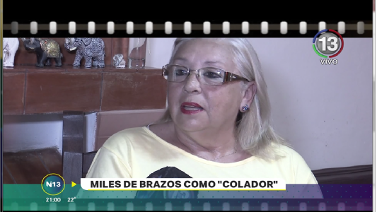 MILES DE BRAZOS COMO "COLADOR"