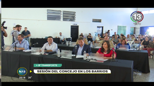 SESIÓN EN BARRIO TRANSPORTE DEL CONCEJO MUNICIPAL