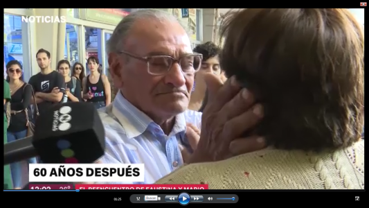 Un abrazo que esperó 60 años