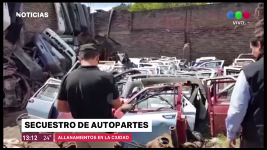 Secuestro de autopartes en Santo Tomé