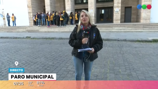 Así comenzó el paro de municipales en la ciudad