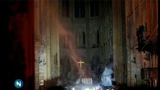 Las impactantes imágenes del interior de Notre Dame tras el dramático incendio