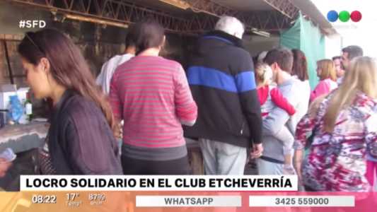 Locro solidario en el Club Etcheverría