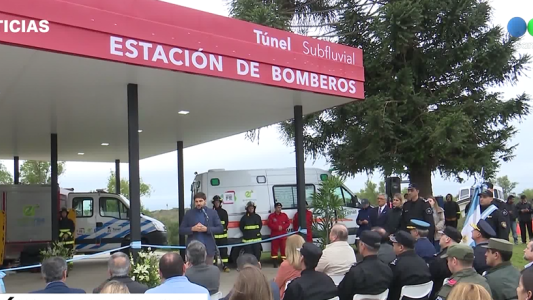 Inauguran una estación de bomberos en el Túnel Subfluvial