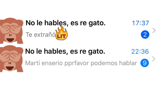 El desopilante hilo viral que muestra como agendamos a los ex en WhatsApp