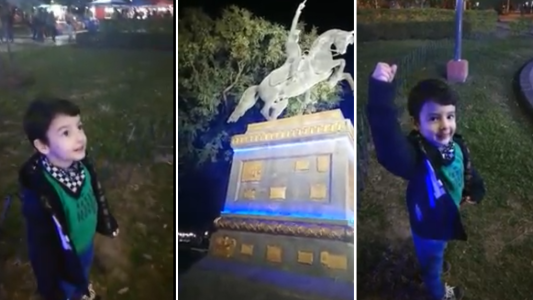 "San Martín es mi amor": el video viral del nene de cuatro años fanático del procer argentino