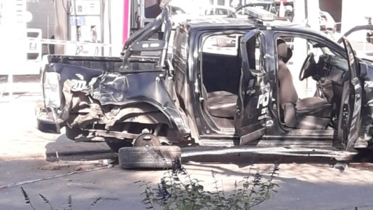 Violento accidente que involucró a un patrullero dejó como saldo cuatro heridos