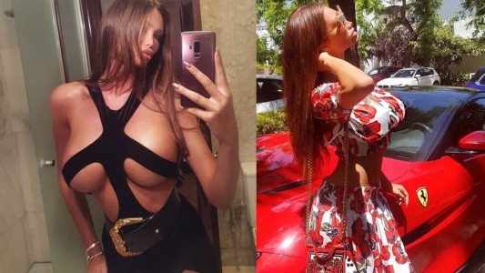 Exnovia de Neymar terminó con un Lamborghini en una pileta