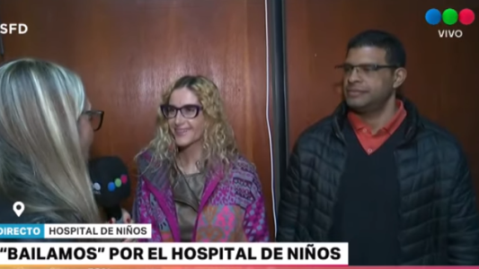 Bailamos por el hospital de niños.