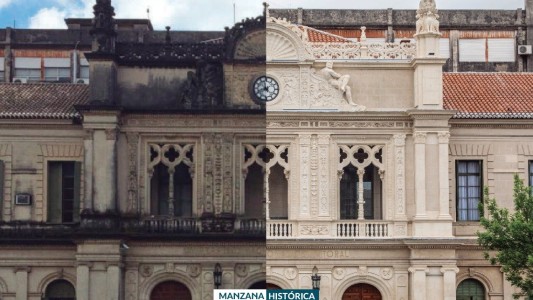 Felices 100 años UNL: Mirá el antes y el después de la restauración de la Manzana Histórica