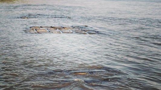 Por la bajante del Paraná quedó a la vista el Túnel Subfluvial