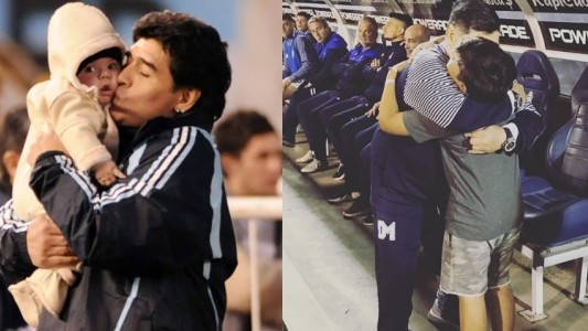 La emoción de Maradona por el reencuentro con su nieto Benjamín