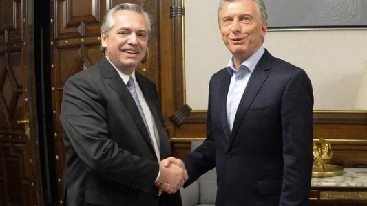 Mauricio Macri y Alberto Fernández, juntos en una misa en Luján