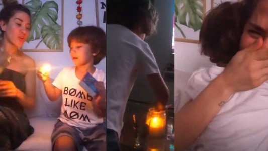 Polémica por un video de Jimena Barón jugando con fuego con su hijo