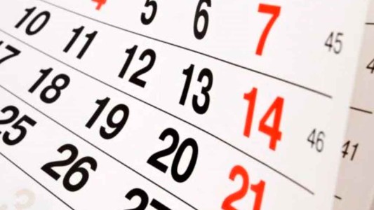 Cronograma de feriados y días no laborables del 2020