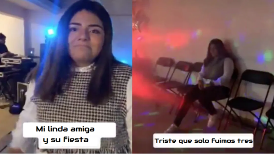 Una chica organizó una super fiesta, solo fueron tres amigos y se volvió viral