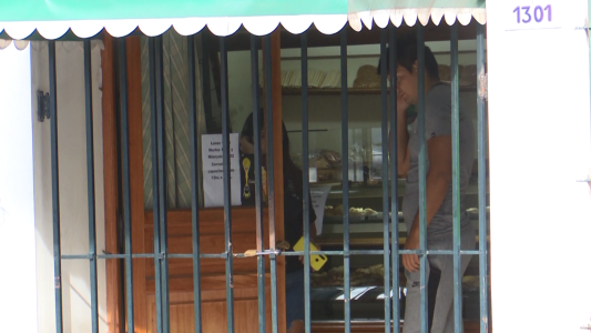 Otra panadería blanco de un robo