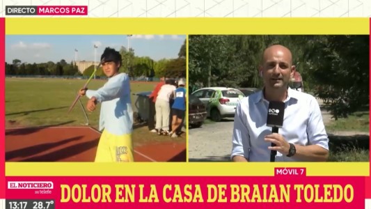 Velarán a Braian Toledo en su casa de Marcos Paz