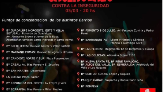 Jueves de concentraciones y cacerolazos contra la inseguridad
