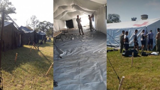 Resistencia: instalan carpas para alojar a extranjeros en la sede del Ejército