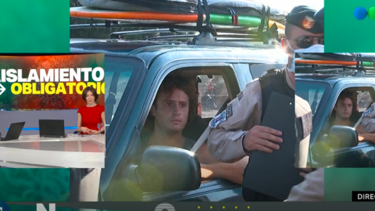 Cuarentena: intentó pasar el control con tablas de surf arriba del auto