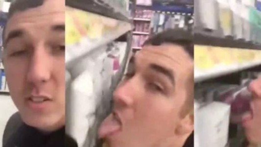 Coronavirus: arrestaron a un joven que lamió productos en un supermercado