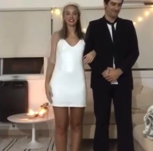 El desopilante casamiento virtual de Sophia y Santi de "Tachame la Doble"