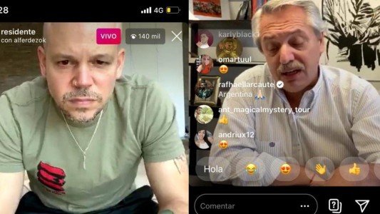 Alberto Fernández con Residente: "Estamos dominando el coronavirus"