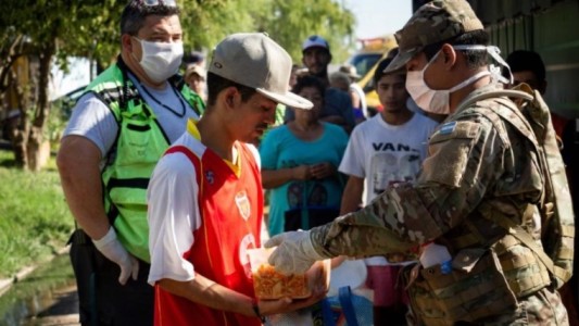 Las Fuerzas Armadas comenzaron a entregar 24 mil raciones de comida en La Matanza