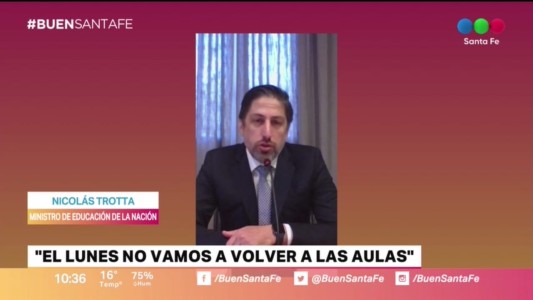 Nicolás Trotta: "El lunes no vamos a volver físicamente a las aulas"