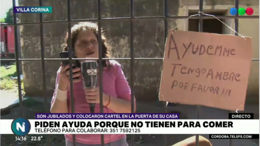 "AYUDEMME TENGO AMBRE POR FAVOR !!" el textual y desesperado pedido de una cordobesa